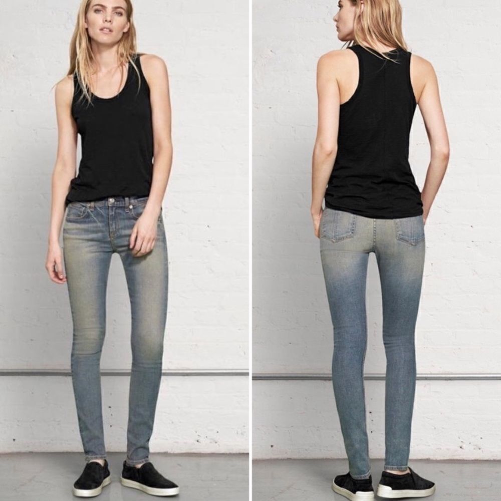 Rag & Bone High Rise Skinny Clean Street Water- Size 27